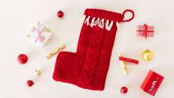 Cabled Christmas Stocking