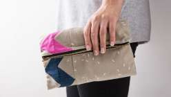 Sew a Zigzag Foldover Clutch