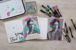 Frida Kahlo Art Journaling with Get Messy Girls 7/26/18