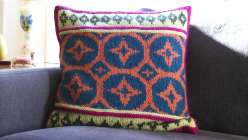 Steeked Fair Isle Pillow