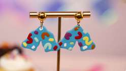 Make Confetti Dangle Earrings with Polymer Clay