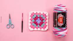 Crochet a Granny Square Using All in One Granny Square Yarn