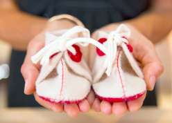 Hand Sewn Felt Baby Booties