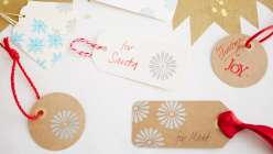 Stamped and Embossed Christmas Gift Tags