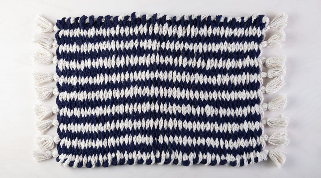 Woven Finger-Knit Rug