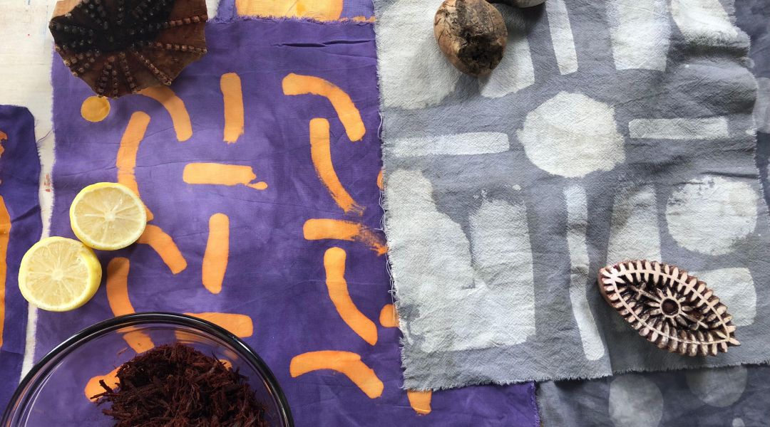 Natural Dye Discharge Technique: 10/16/18