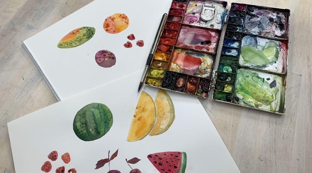 Watercolor effects using salt: 8/23/19