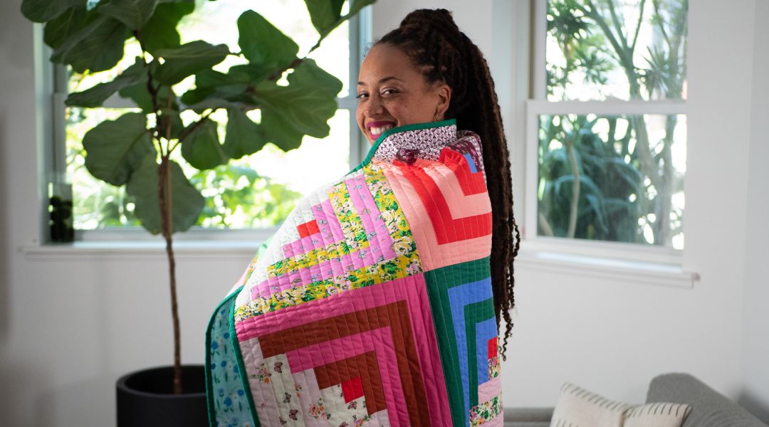 Make a Modern Log Cabin Lap Quilt