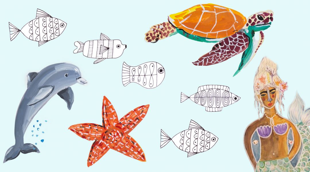 Mixtape: 6 Ocean Animals to Draw and Paint