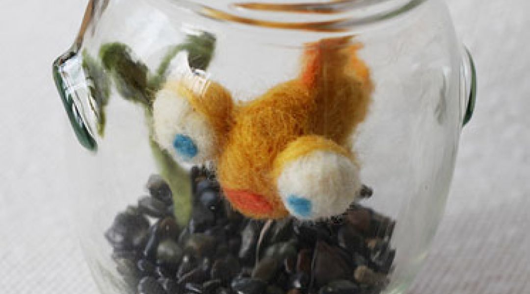 Needle Felted Goldfish