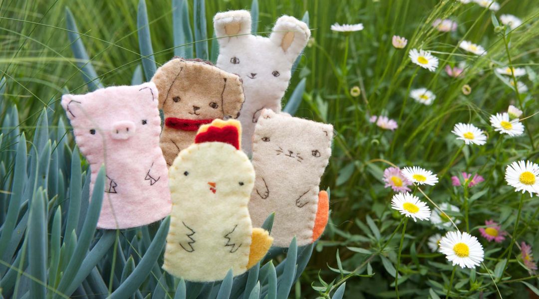 Hand Sew Farm Animal Finger Puppets