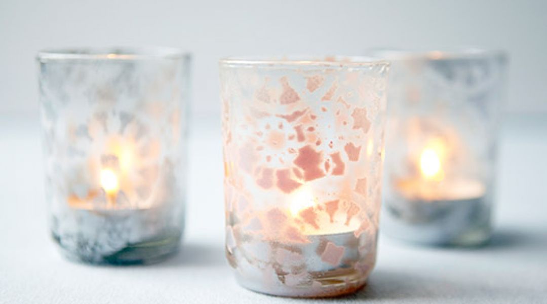 Spray-Painted Votives