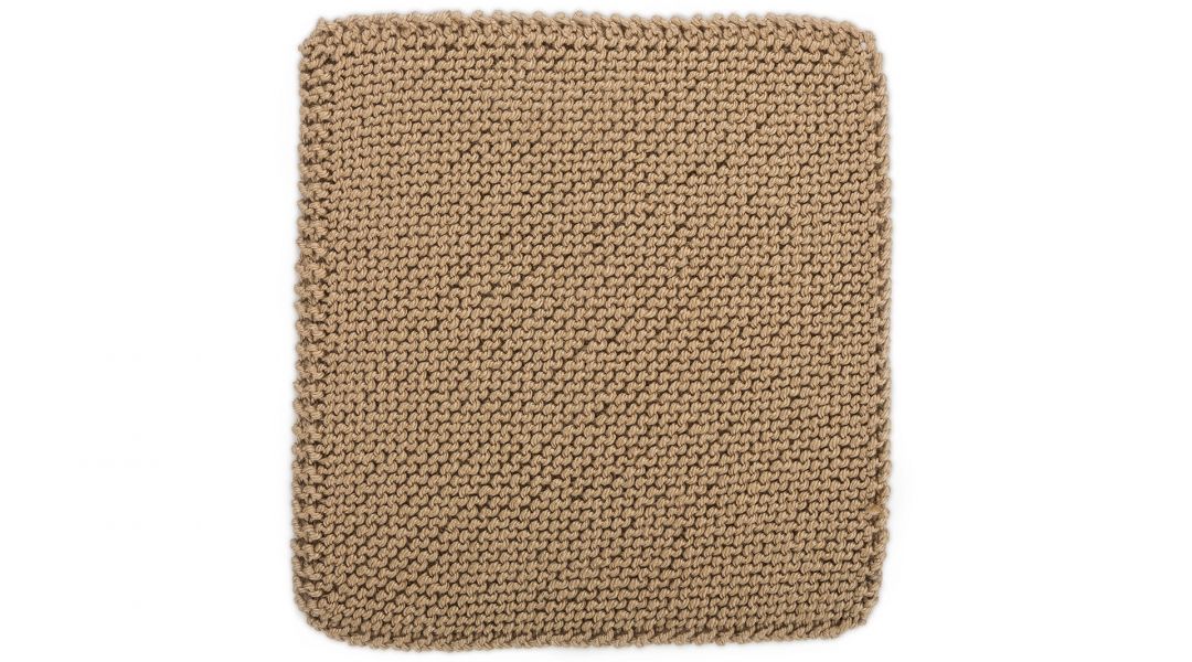 BLOCK A - Bias Garter Stitch Square