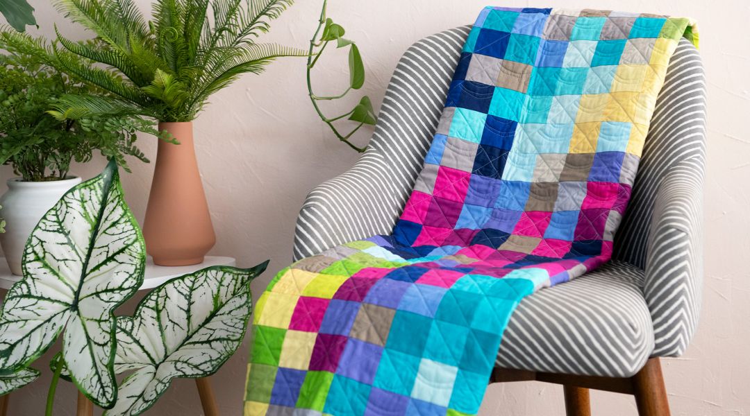 Perfectly Pixelated Jelly Roll Quilt