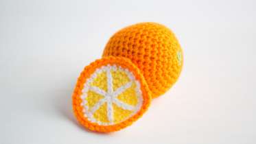 Crocheted Orange and Orange Slice