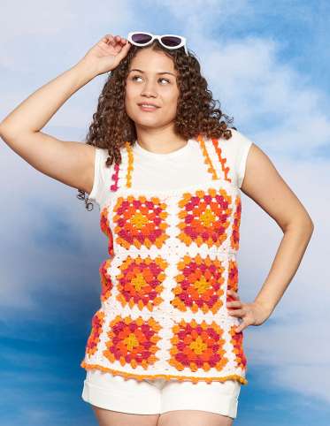 Crochet Granny Picot Edged Tank