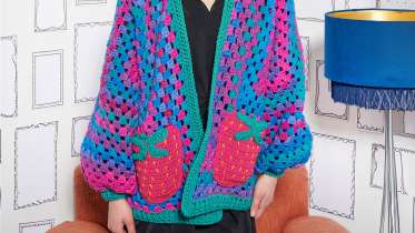 Strawberry Patch Crochet Hexi Cardigan