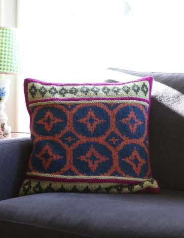 Steeked Fair Isle Pillow