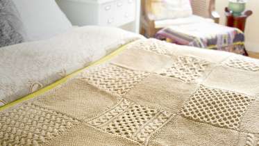 Cable Knit Sampler Blanket