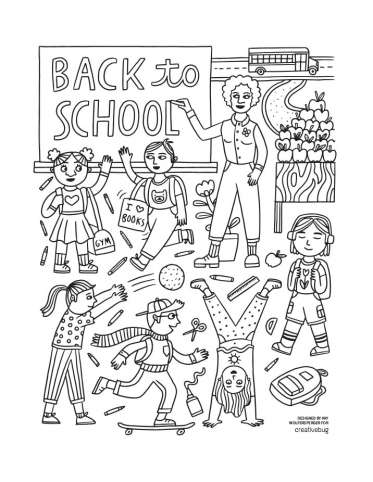 Back to School Coloring Page