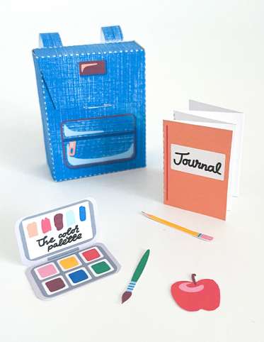 Mini Backpack and School Supplies Printable