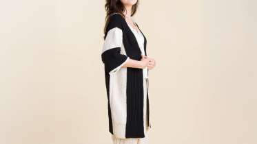 Knit Contrast Cardigan