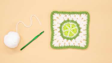 Luscious Lime Crochet Granny Square