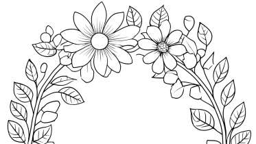 Spring Wreath Coloring Page