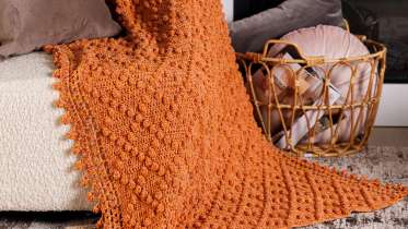 Textured Diamond Crochet Throw Pattern