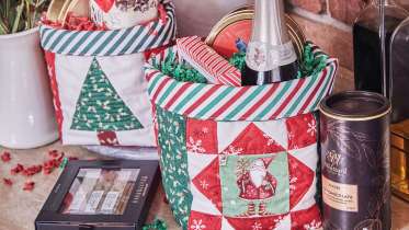 Handmade Holiday Quilted Baskets