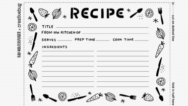 Printable Heirloom Recipe Cards