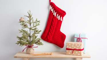 Cabled Christmas Stocking