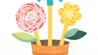 Potted Plant Pencil Holder