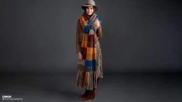 Marl Stripe Knit Super Scarf