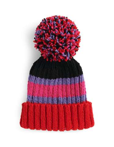 Knit Bright Stripe Beanie