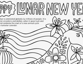 Year Of The Horse Lunar New Year Coloring Page