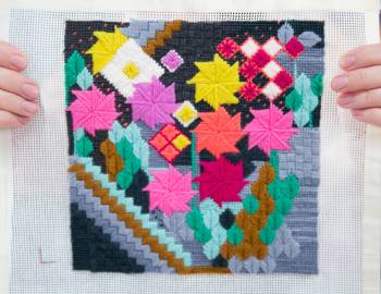 Free-form Needlepoint Sampler