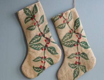 Burlap Christmas Stocking