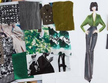 Fashion Illustration with Mood Fabrics