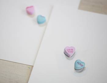 Painted Conversation Hearts: 2/6/18