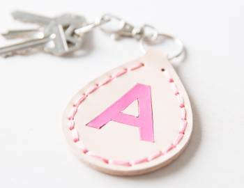 Cricut Crafts: Monogrammed Leather Keychain