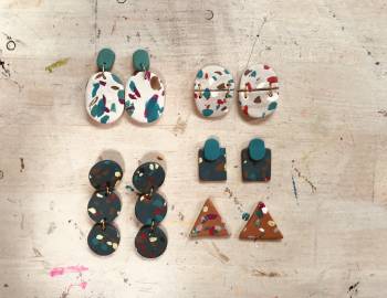 Faux Terrazzo Earrings: 11/13/18