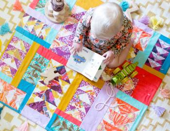 Flying Gosling Baby Quilt