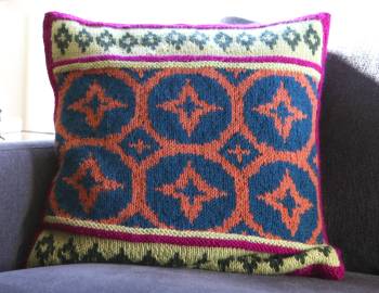 Steeked Fair Isle Pillow