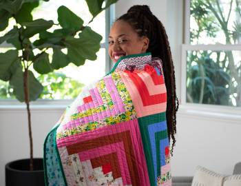 Make a Modern Log Cabin Lap Quilt