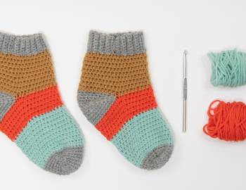 Toe-Up Crocheted Socks in the Round