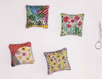 Embroidered Botanical Pattern Weights