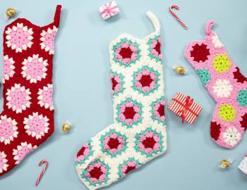 Crochet an Heirloom Granny Hexagon Stocking