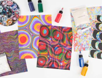 Overmarbling Techniques on Paper