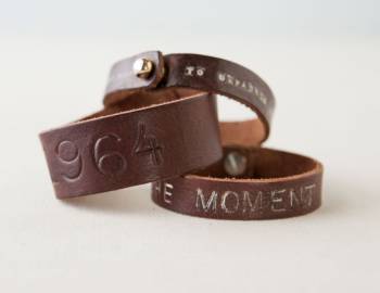 Stamped Leather Bracelet